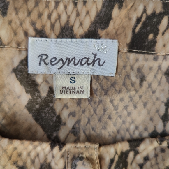 Reynah Snake Print Tunic dress Tie waist. Small. - Picture 4 of 9